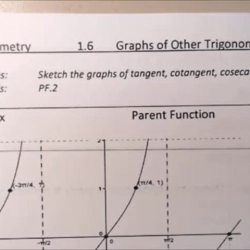 Trig 1.6 Notes Video #1 CSC and SEC graphs