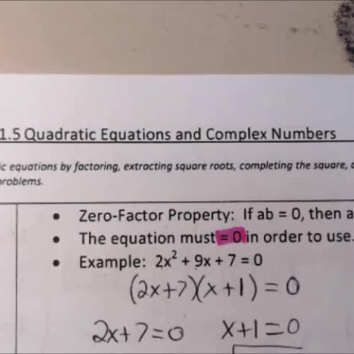 CA 1.5 Complex Numbers Vocabulary Notes