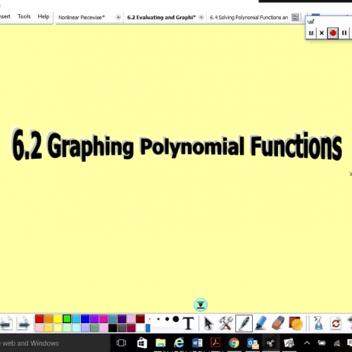 Lesson 6.2 - Graphing Polynomial Functions