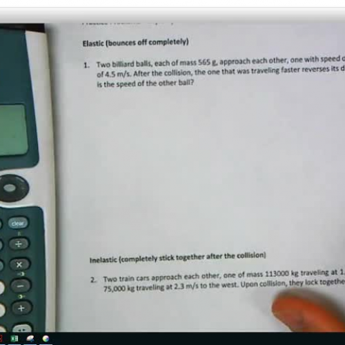 Elastic Collision Example Problem