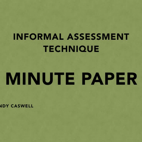 The Minute Paper - PIDP 3230 