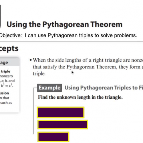 Lesson 29 Using the Pythagorean Theorem