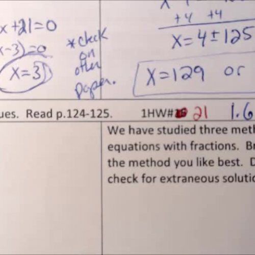 CA 1.6 Video #3 Equations with Fractions and Ab Val