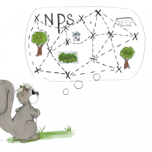 Squirrelly the Squirrel and Starlett by Larry Friend