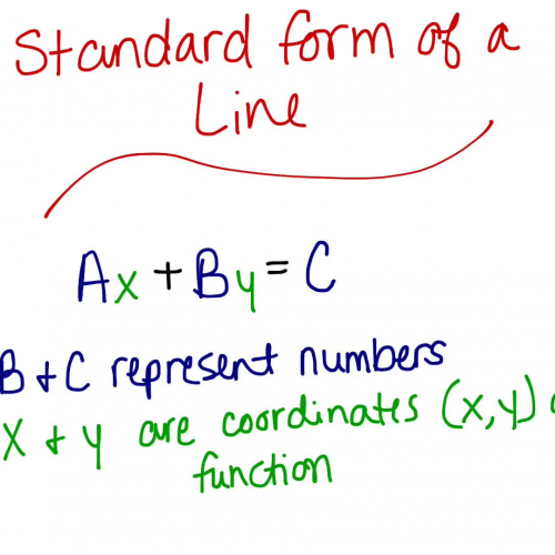 Standard Form of a Line