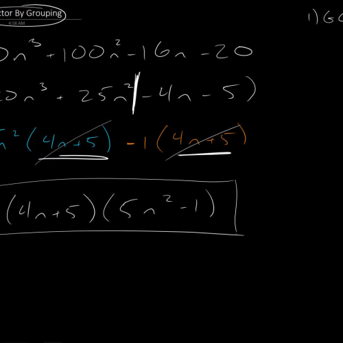 CP.5.1 Greatest Common Factor (GCF) and Grouping