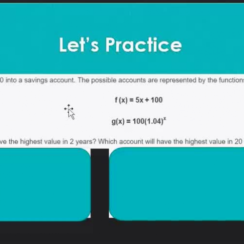 Compare Linear and Exponential Functions through Tables