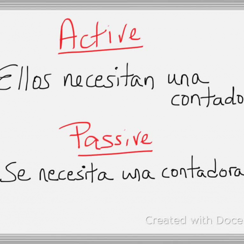 Passive Vs. Active Voice in Spanish