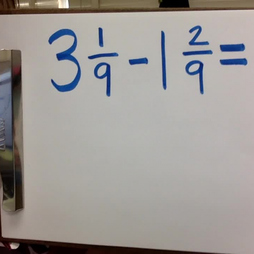 Mixed Number Subtraction