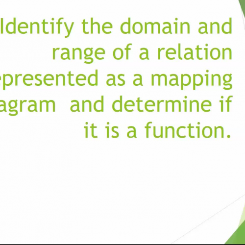 Identify Domain Range Mapping Determine Function