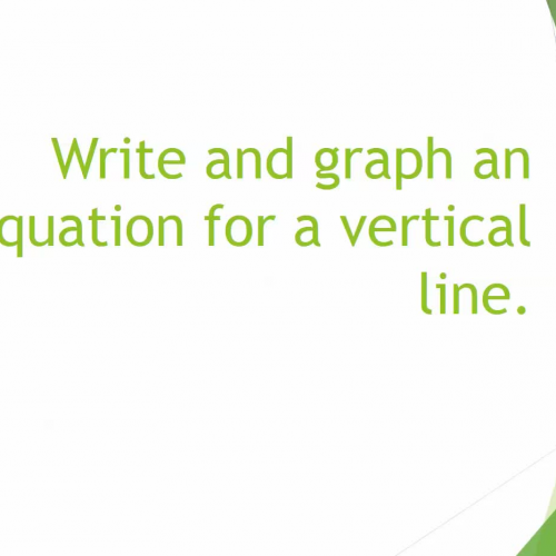 Write and graph an equation for a vertical line