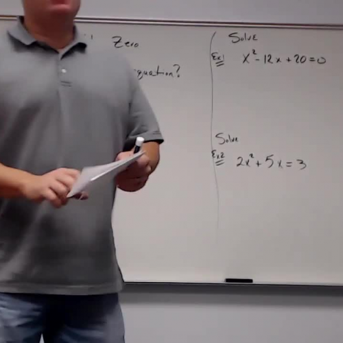 Solving Quadratics using the zero product property
