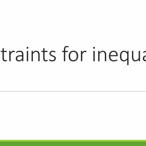 Constraints for inequalities