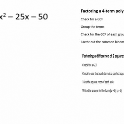 Factoring Using Multiple Methods