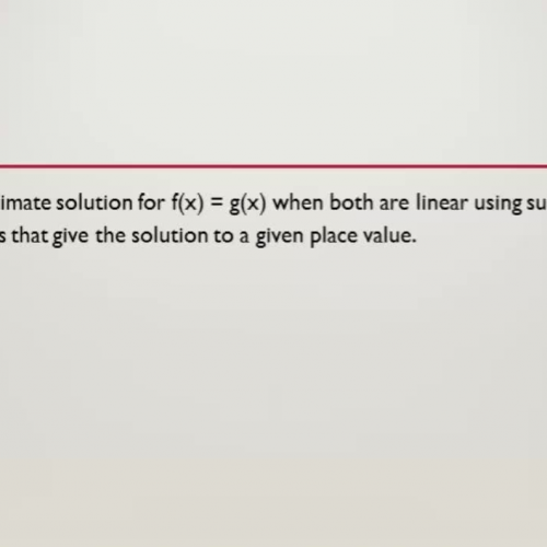 Approximating Solutions to Systems of Linear Equations