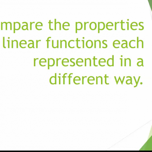 Compare the properties of two linear functions