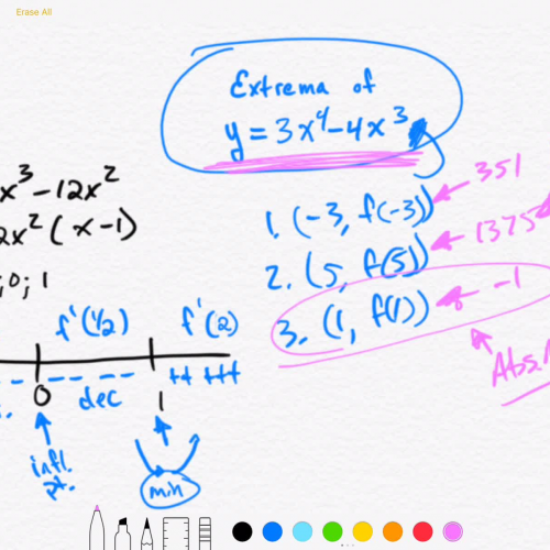 First Derivative Test Example problem Quiz 3 Solution to problem 2