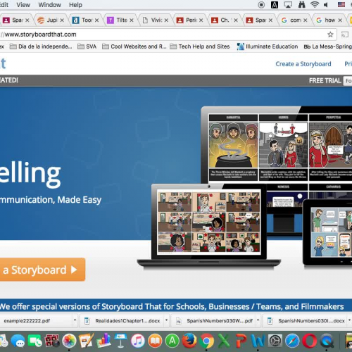 STORYBOARDTHAT.com account, saving and downloading 