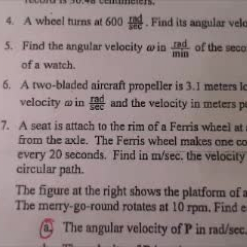 Trig Uniform Circular Motion Worksheet 7-10