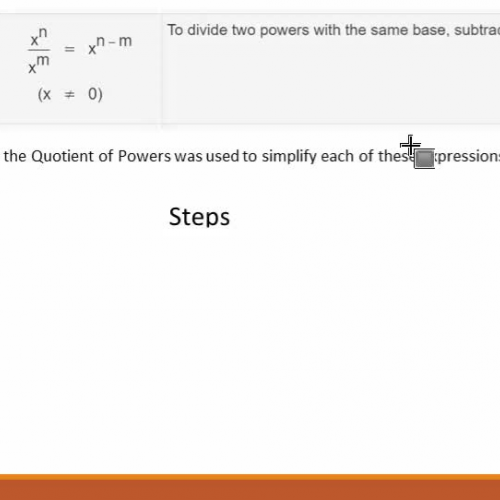 Quotient of Powers Property V2