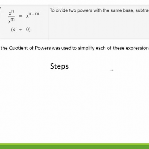 Quotient of Powers Property V1