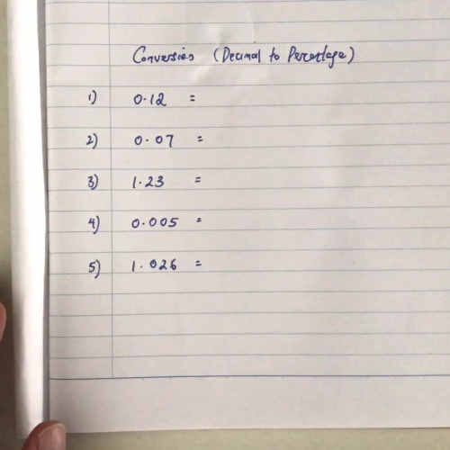 Decimal to Percentage