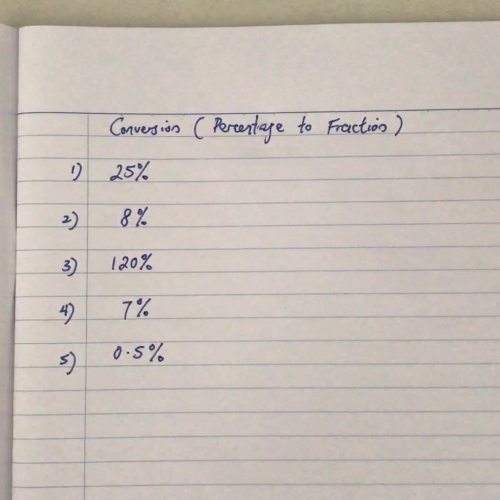 Percentage to Fraction