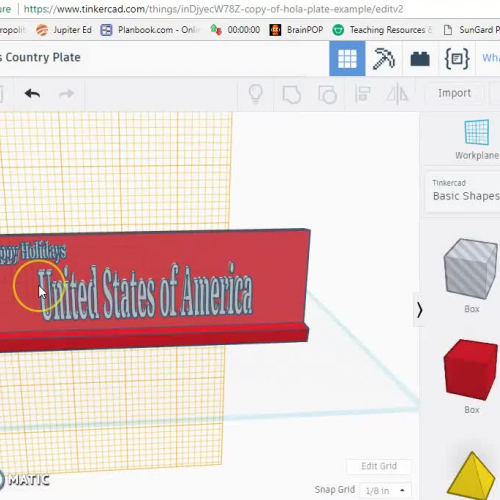 adding extra text tinkercad