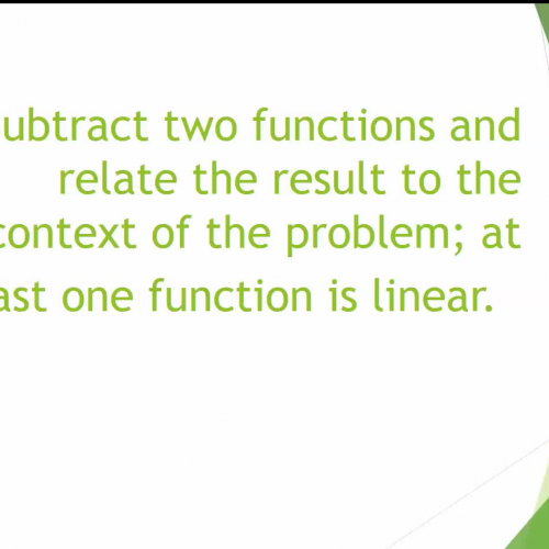 Subtract two functions and relate the result