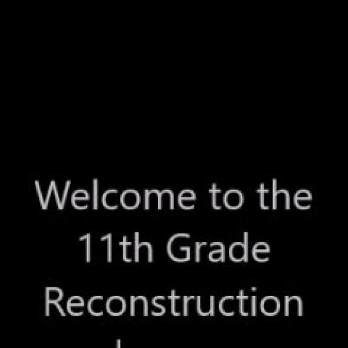 Reconstruction Lesson Plan 