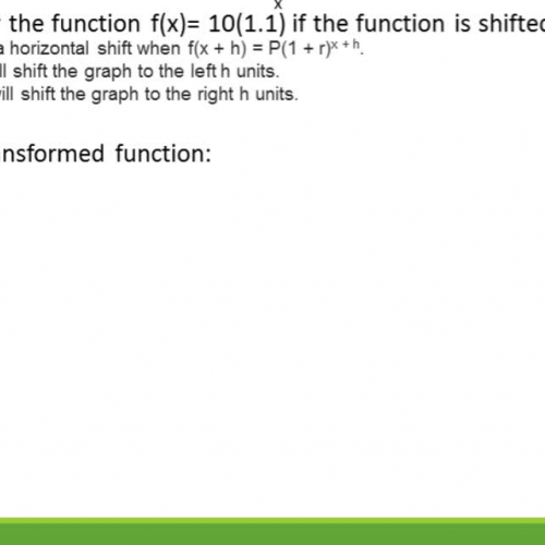 Write a transformed function and make a table