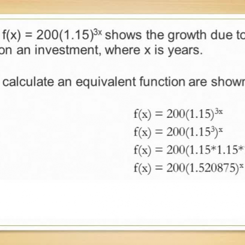 Exponential function using power to  a power