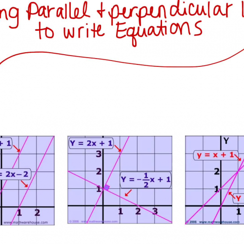 Using Parallel and Perpendicular Lines to Write Equations