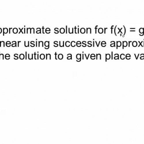 Approximate the solution of a system of equations