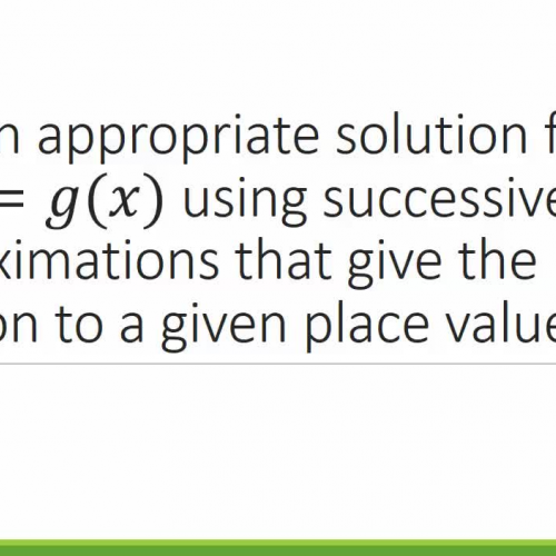 Find an approximate solution using successive approximations