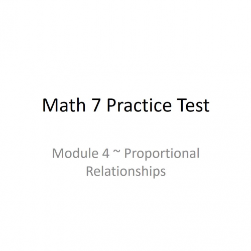 Math 7 Module 4 Practice Test