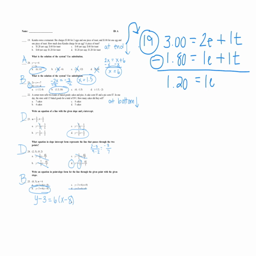 Algebra 1 Review (17-32)