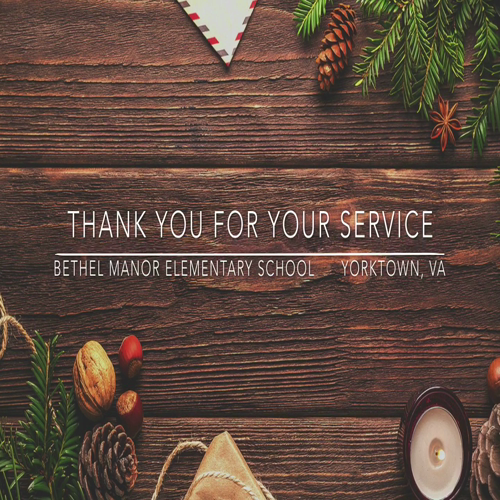 Holiday Greeting for Deployed Service Members