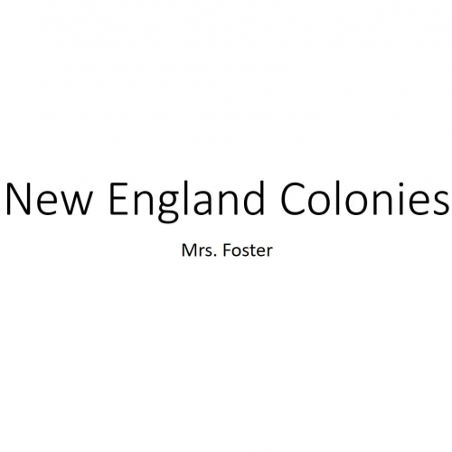 New England Colonies Flipped Classroom