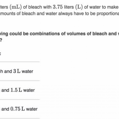 Proportional relationships example.