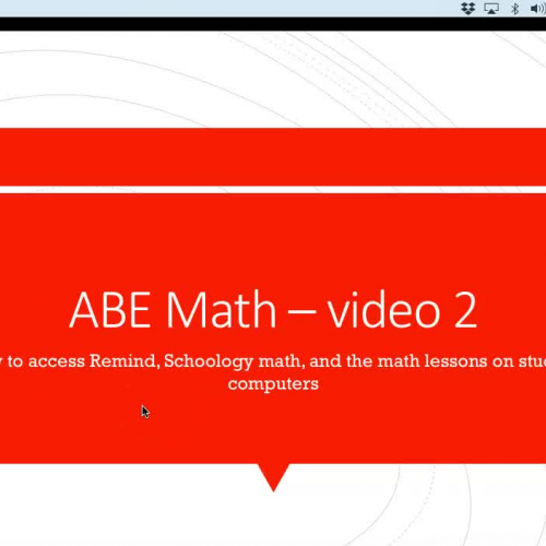 Welcome ABE Math - video 2 