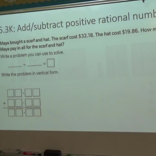 5.3K: Add and subtract positive rational numbers