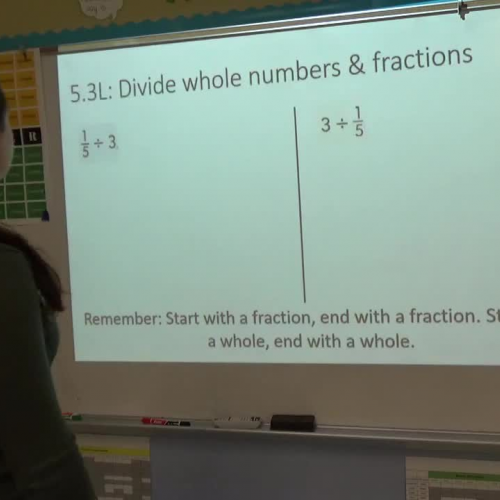 5.3L Divide Whole Numbers and Fractions