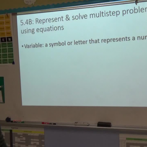 5.4B Represent and solve multistep problems using equations