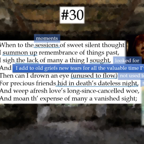 Line by Line: Shakespeare's Sonnet 30