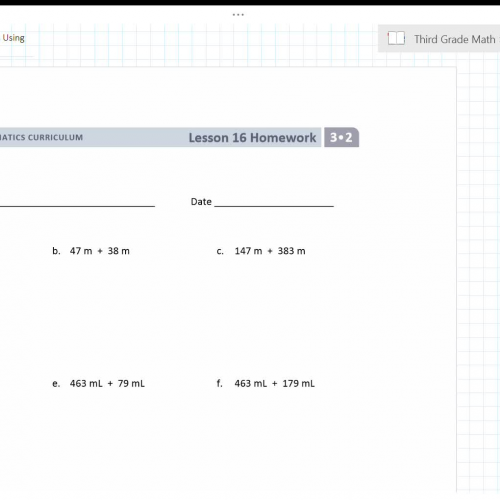 Lesson 38: Adding and Regrouping Measurements Using the Algorithm - question 1