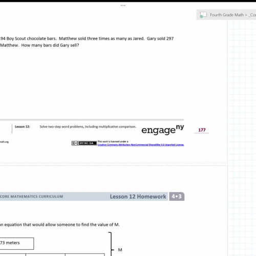 Lesson 34: 2-Step Word Problems with Multiplication - questions 3 & 4