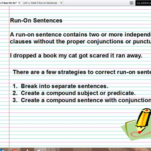 Run- On Sentences