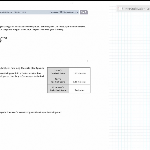 Lesson 40: Subtracting and Regrouping Measurements Using the Algorithm - questions 2 & 3