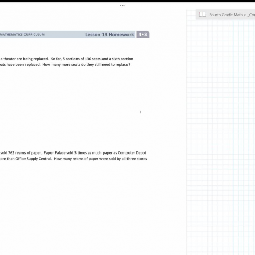 Lesson 35: Multi-Step Word Problems with All Four Operations - questions 3 & 4